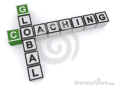 Global coaching Cartoon Illustration