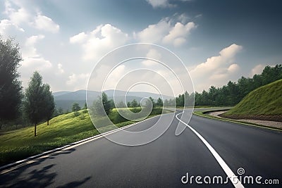 Curvy road windy road high, travel, destination scenics Cartoon Illustration