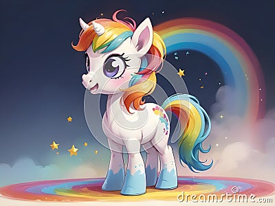 So cute adorable unicorn Stock Photo