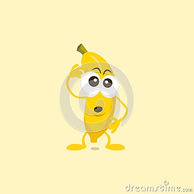 Illustration of cute banana Stock Photo