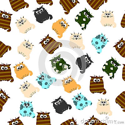 Illustration of a Cute cat Vector Illustration