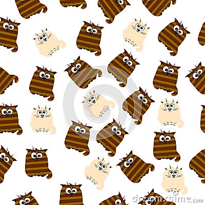 Illustration of a Cute cat Vector Illustration