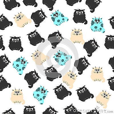 Illustration of a Cute cat Vector Illustration