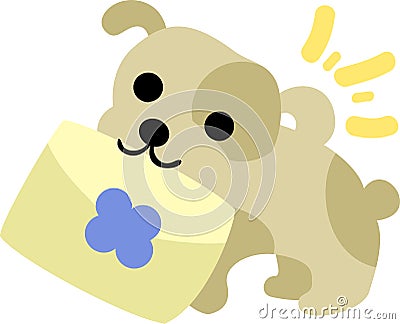 The illustration of cute dog Vector Illustration