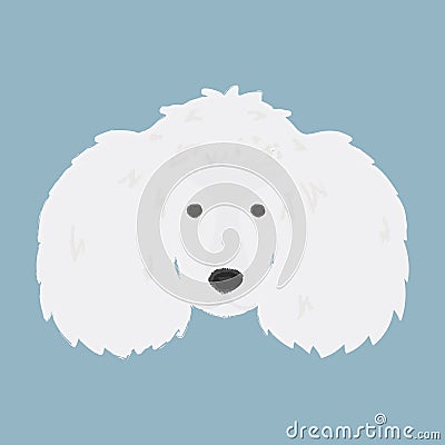 Illustration of cute little puppy face Stock Photo