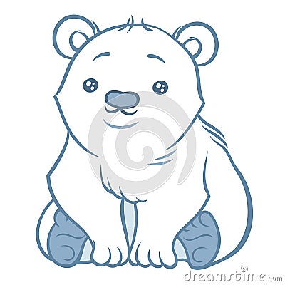 Illustration of cute Polar Bear Vector Illustration