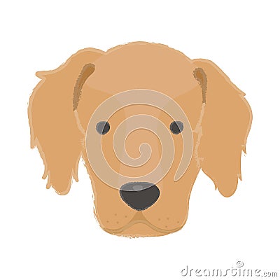 Illustration of a cute puppy face Stock Photo