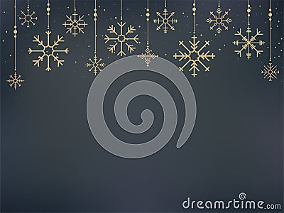 Illustration of cute snowflake icons Stock Photo