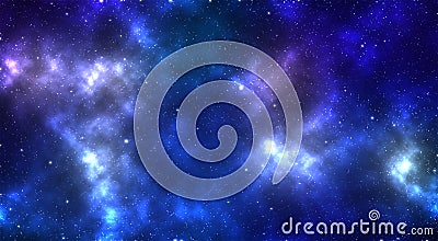 Illustration 3D : Space of night sky. Stock Photo