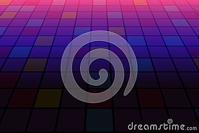 Illustration of a dance floor amongst starry open space. Vector Stock Photo