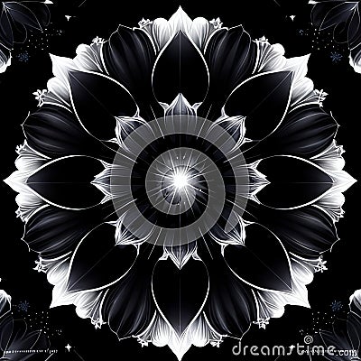 Illustration of a dark rose flower. Stock Photo