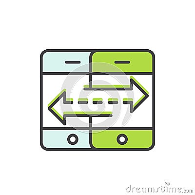 Illustration of Data Transfer Vector Illustration