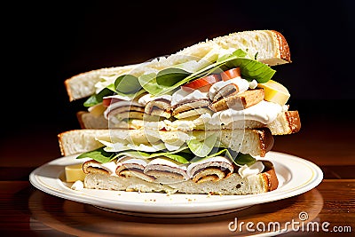 Illustration of delicious sandwich Stock Photo