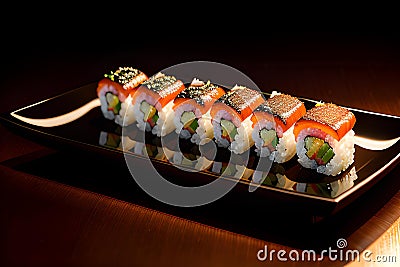 Illustration of delicious sushi Stock Photo