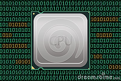 Generic CPU Labeled with Bad Code Stock Photo