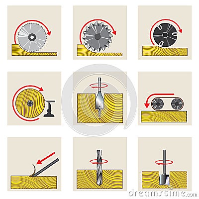 illustration depicting a set of nine images in the form of posters Cartoon Illustration