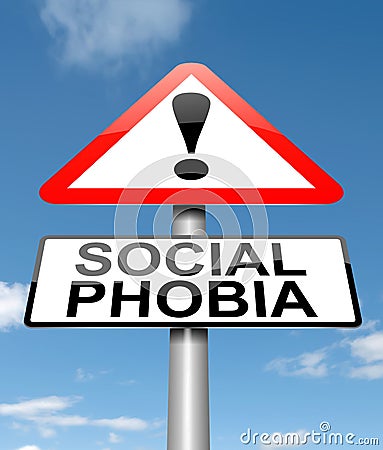 Social phobia concept. Stock Photo