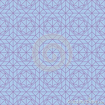 Hexagon star window style symmetry seamless pattern Vector Illustration