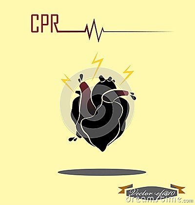 Illustration design vector of CPR Vector Illustration