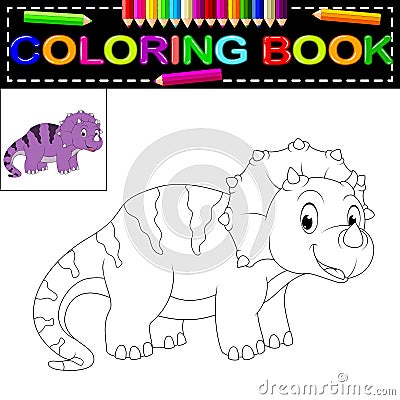 Dinosaur coloring book Vector Illustration