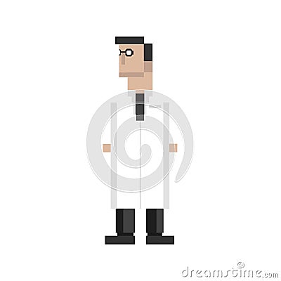 illustration of a doctor professional occupation pixel avatar Stock Photo