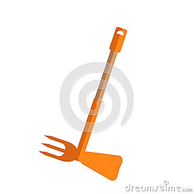 Illustration of a double sided metal orange chopper with a wooden handle Vector Illustration