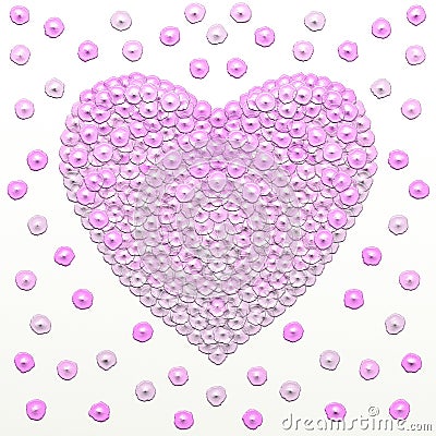 Purple love heart background. Illustration of purple color. Cartoon Illustration