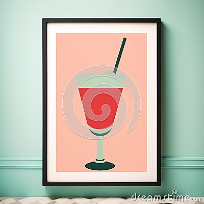 Swizzle Cocktail Art Print: A Nostalgic Tribute To Nyc's Cocktail Scene Cartoon Illustration