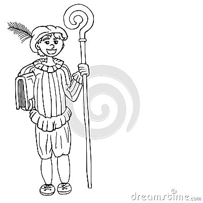 Illustration of the Dutch character Zwarte Piet Stock Photo