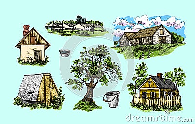 Illustration eco farm Vector Illustration