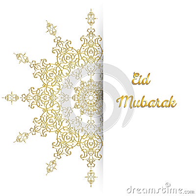 Illustration of Eid Mubarak greeting card Vector Illustration