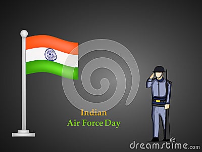 Illustration of Indian Airforce Day Background Vector Illustration