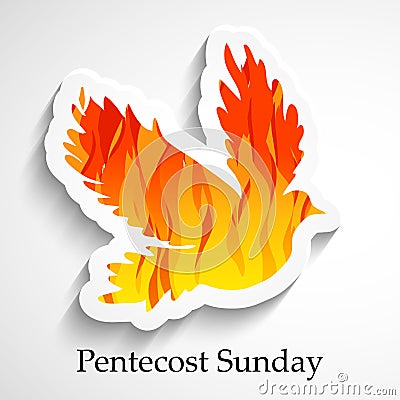 Illustration of Pentecost Sunday background Vector Illustration