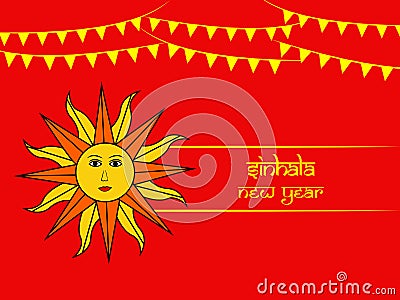 Illustration of Sri Lanka New Year background Vector Illustration