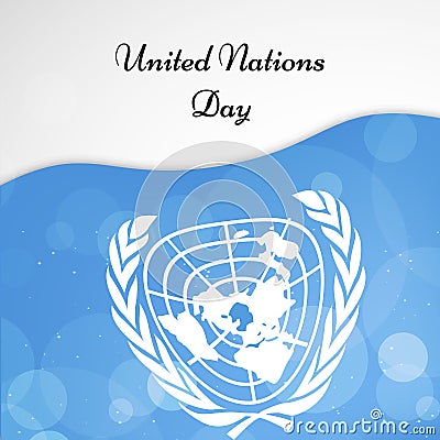 Illustration of United Nations Day Background Vector Illustration