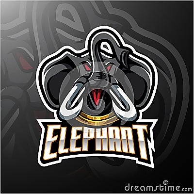 Elephant head mascot logo design Vector Illustration