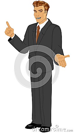 Illustration Of An Explaining Man Royalty Free Stock Illustration Of An Explaining Man Royalty Free Stock