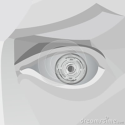 Illustration of eye detail, vector drawing Vector Illustration