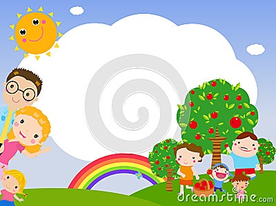 Family time,cute family playing Vector Illustration