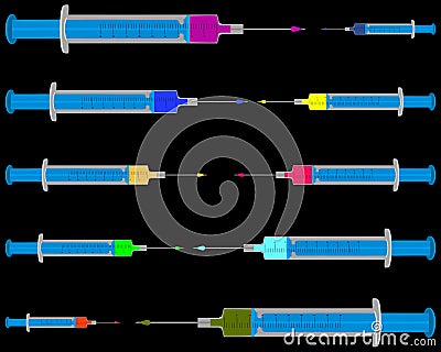 Illustration of filled injections Vector Illustration