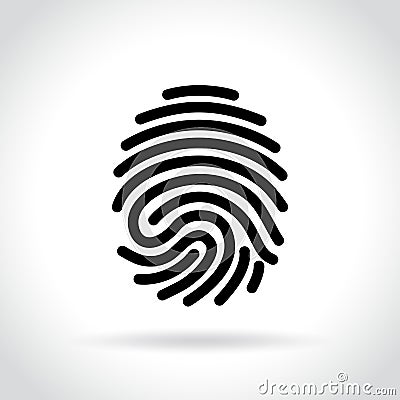 Finger print icon on white background Vector Illustration