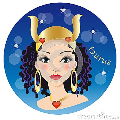 Illustration of the fire zodiac sign of the taurus Vector Illustration