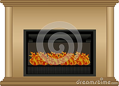 Illustration of fireplace Vector Illustration