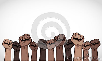 Fists, , drawing for your claim. Stock Photo