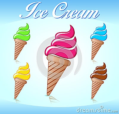 Ice cream Vector Illustration