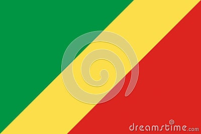 An illustration of the flag of Congo with copy space Cartoon Illustration