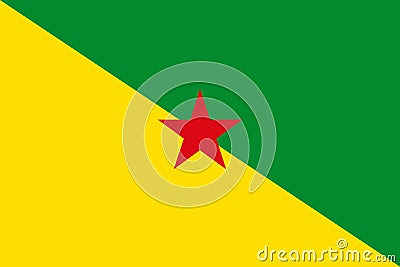 An illustration of the flag of French Guiana with copy space Cartoon Illustration