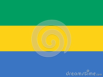 An illustration of the flag of Gabon with copy space Cartoon Illustration