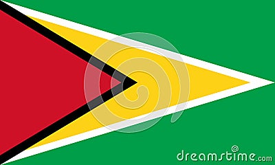 An illustration of the flag of Guyana with copy space Cartoon Illustration