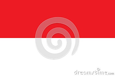 An illustration of the flag of Indonesia Vector Illustration